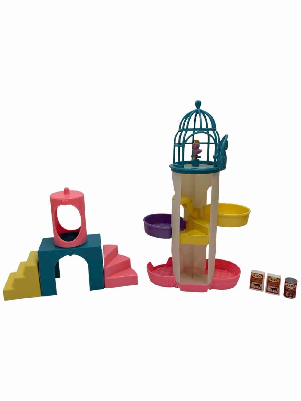 Mattel Barbie 1996 Pet Shop Playset Accessories Lot Incomplete Tower Bird Alpo